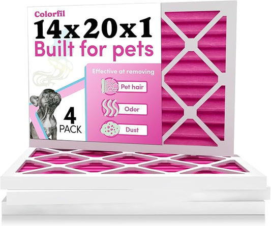 Colorfil 14x20x1 Air Filter | Made in the USA | Color Changing | Remove Cat and by ColorfilAirFilters