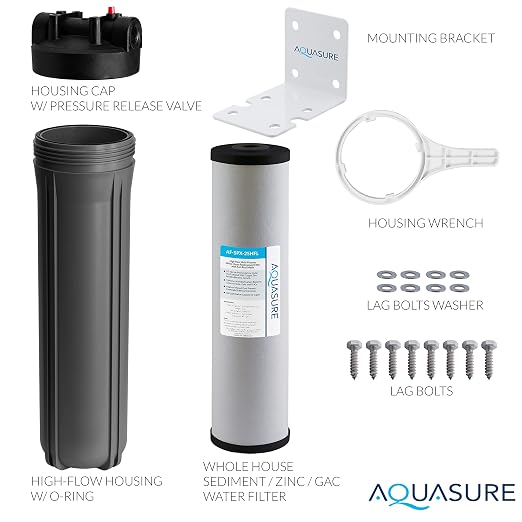 Aquasure Fortitude V2 Series Whole House Multi-Purpose Sediment/Carbon/Siliphos - Image 3