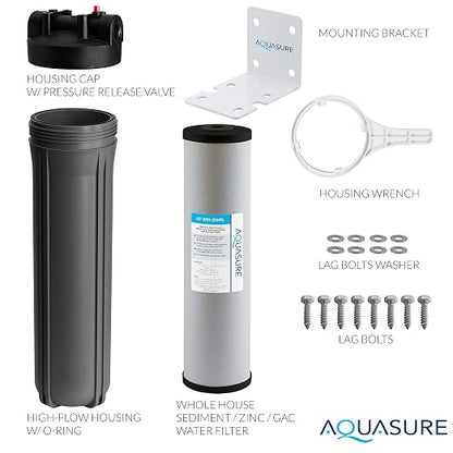Aquasure Fortitude V2 Series Whole House Multi-Purpose Sediment/Carbon/Siliphos - Image 3