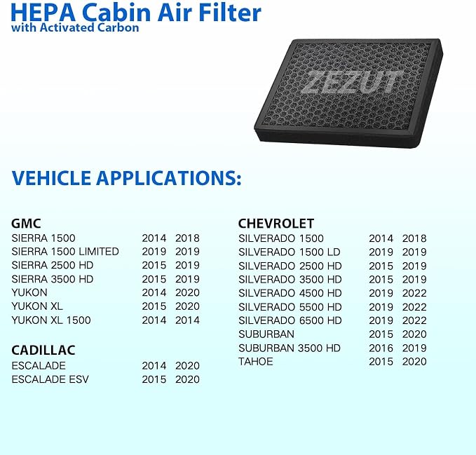 CF11809 Cabin Air Filter for 2014-2020 Cadillac Escalade, 2014-2018 Chevy - Image 2