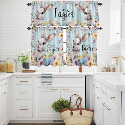 Happy Easter Kitchen Curtains Set 3 Piece - Image 3