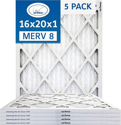 16x20x1 Air Filter MERV 8 TRION Air Bear Pleated HVAC Air Filter Replacement by Trion