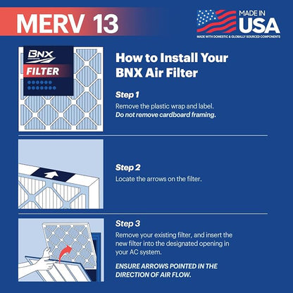 BNX TruFilter 16x25x4 MERV 13 Air Filter - Image 7