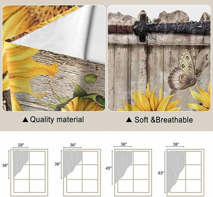 Farmhouse Sunflowers Swag Valances - Image 5