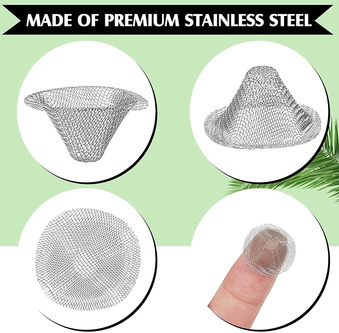 Funrous Stainless Steel Screens 3/4 Inch Conical Design Bowl Screen Filters - Image 4