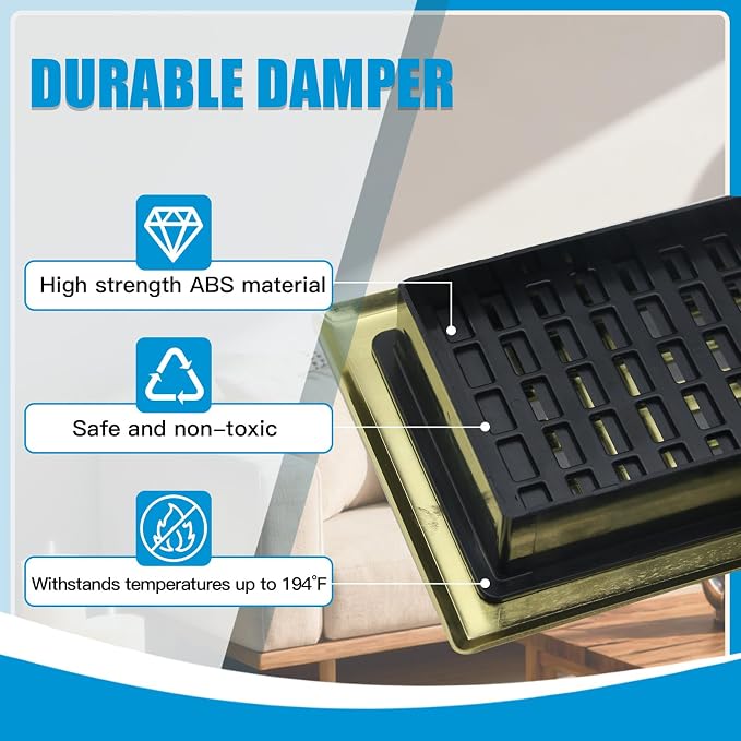 Floor Register Vents Modern AC Vent Cover Ease Adjust Air Vent Cover 4x12 Inch - Image 3