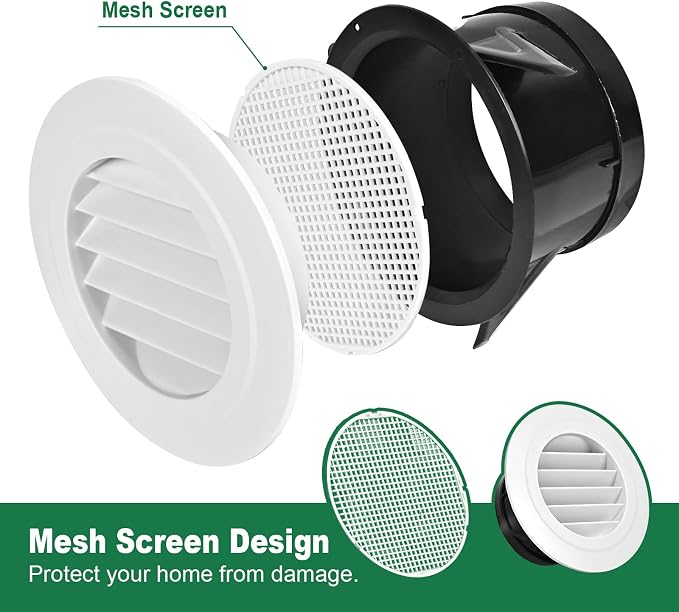 Soffit Vents 8 Inch, Round Exhaust Air Vent Cover - Image 3