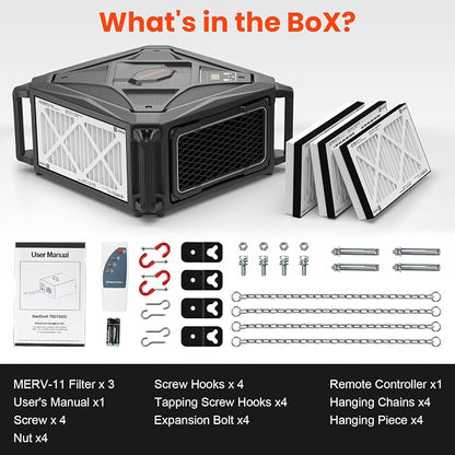 Abestorm 270 Degree Intake Air Filtration System, Built-in Ionizer, 780 CFM - Image 8