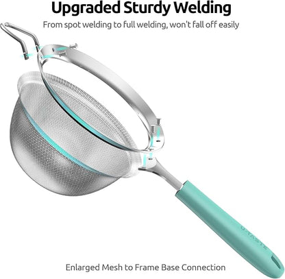 U-Taste Medium Fine Mesh Strainer: 18/8 Stainless Steel 4.73in 30 Mesh Kitchen - Image 8