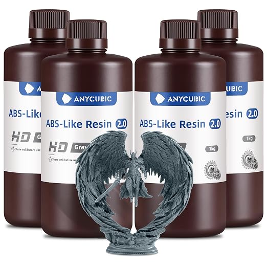 ANYCUBIC 2nd Gen Resin Technology ABS-Like Resin 2.0 Bundle, 3D Printer Resin by ANYCUBIC