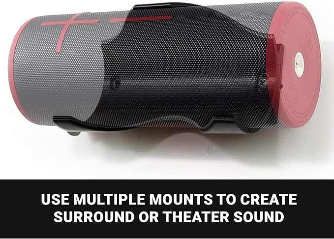 Spartan Mounts Compatible with Ultimate Ears Boom 3 Bluetooth Speakers | Low Profile Wall Mount Anywhere Design for Home, Office, Studio, Garage, Dorm, Patio, Auto, Boat, Golf Cart | Made in USA
