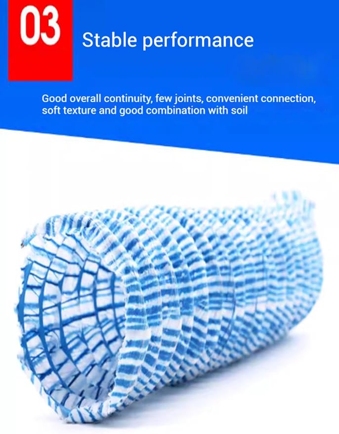 French Drain Pipe for Garden Lawn & Landscape, 8cm Perforated Fabric Drainage - Image 5