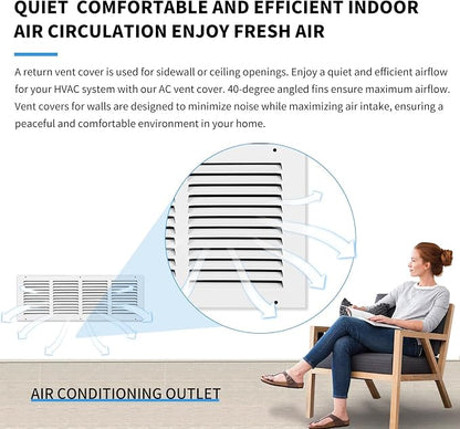 20x6 Air Register, Air Return Vent Cover, Flat Vent Cover, Rejillas De Aire - Image 7