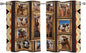 2 Panel Kitchen Cafe Curtains, Wildlife Camels Sunlight Filtering Nature Air by Hokiten