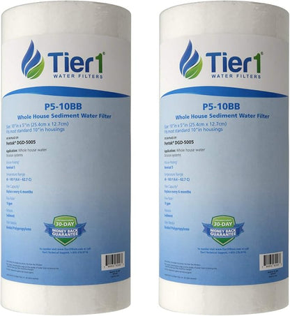 Tier1 5 Micron 10 x 4.5 Water Filter | Spun Wound Polypropylene Whole House by Tier1