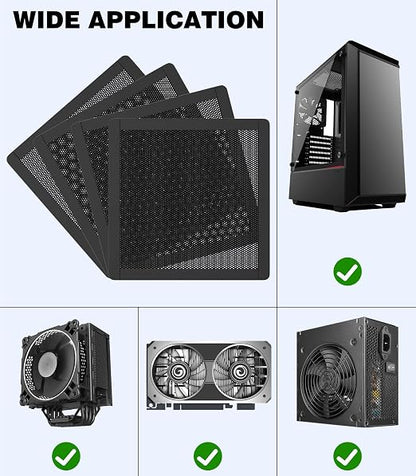 MoKo 140 x 140mm PC Case Magnetic Dust Mesh Filter, 0.5mm PVC Mesh Hole - Image 6