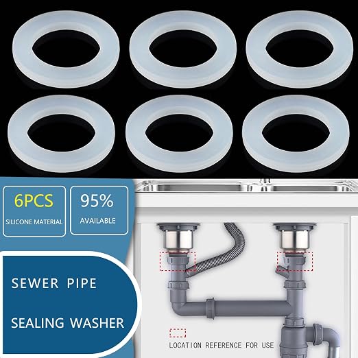 6PCS 57mm Flat Silicone Sealing Gaskets - Image 3
