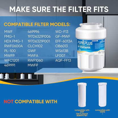 PUREPLUS Replacement for MWF® Refrigerator Water Filters, SmartWater® MWFP - Image 2
