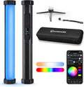 Lume Cube RGB Tube Light Mini for Photo & Video | RGBWW Full Color Tube Light | Bluetooth App Controlled | Millions of Colors | Aluminum Durable Design | 97+ CRI