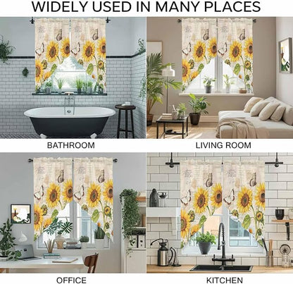 Yellow Sunflowers Swag Valances - Image 9