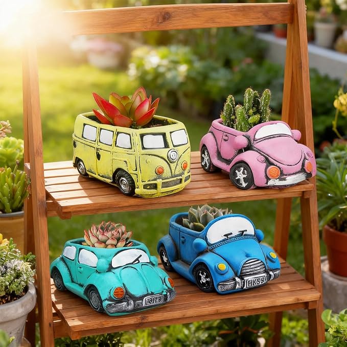4 Pack Succulent Plants Pot, Small Indoor Plants Pots - Image 6