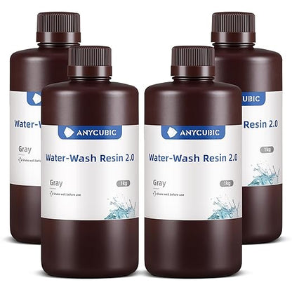 ANYCUBIC Water Washable 3D Printer Resin 2.0 Bundle, 405nm High Precision by ANYCUBIC