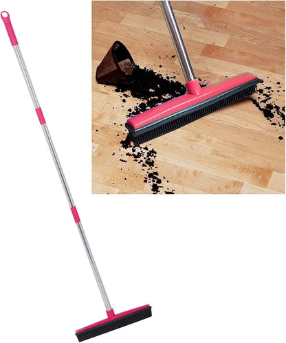 Multifunctional Broom, Telescopic Carpet Rake Rubber Pp 12.6in Brush Easy Wash - Image 5
