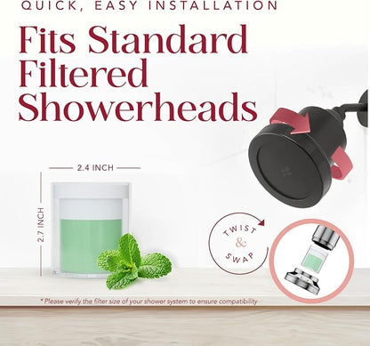 Vitamin C Shower Filter Replacement Cartridge + Shower Steamers Aromatherapy - Image 7