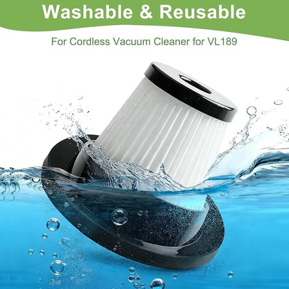 2Pack Vacuum Filter Replacement, Washable and Reusable Handheld Vacuum Filter - Image 3