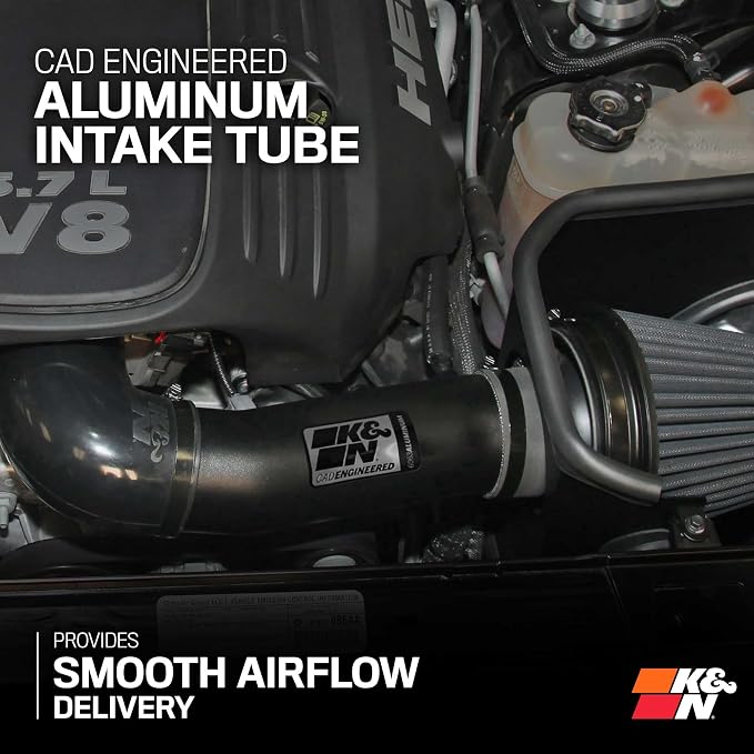 K&N Cold Air Intake System: Dry-Flow Air Filter, Increase Performance & - Image 6
