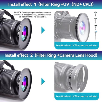 58mm Lens to 82mm Camera Filters Ring Compatible All 58mm Camera Lenses to 82mm - Image 6