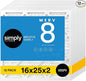 Simply 16x25x2 Air Filter, MERV 8, 12 Pack, Furnace Air Filter by SimplyFilters