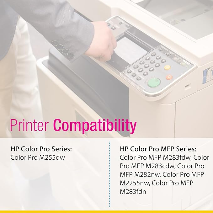 CS Replacement Compatible with HP Color Pro MFP M283fdw Toner Cartridge W2112A to use with Color Pro MFP M283cdw M282nw M2255nw M283fdn (Yellow, 1-Pack)