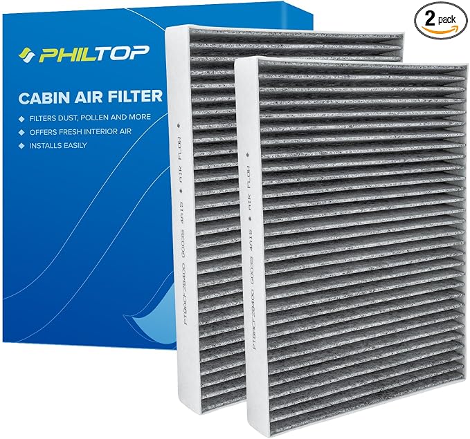 PHILTOP Cabin Air Filter w/Activated Carbon, Compatible by PHILTOP