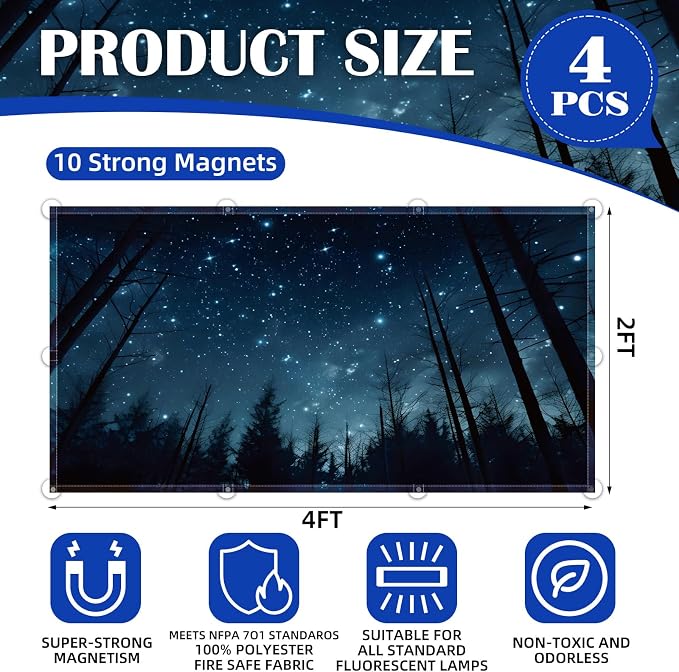 4 Pcs Fluorescent Light Covers - Image 3