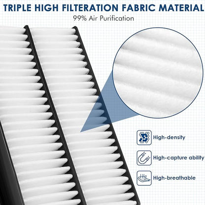 CA11476 Replacement Engine Air Filter, Efficient Filtration Offers 99% Air - Image 2