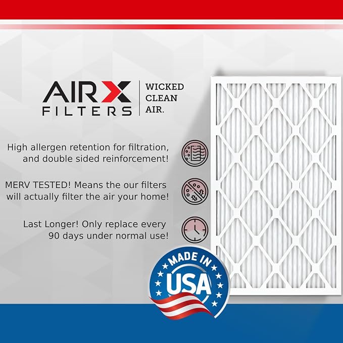 AIRX FILTERS WICKED CLEAN AIR. 28x30x2 Air Filter MERV 11 Electrostatic Pleated - Image 3