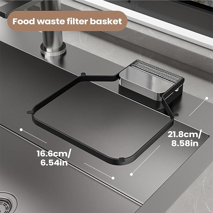 Corner Sink Strainer – PC ABS Iron Art 16.6x21.8x2cm | Foldable Basket Strainer - Image 7