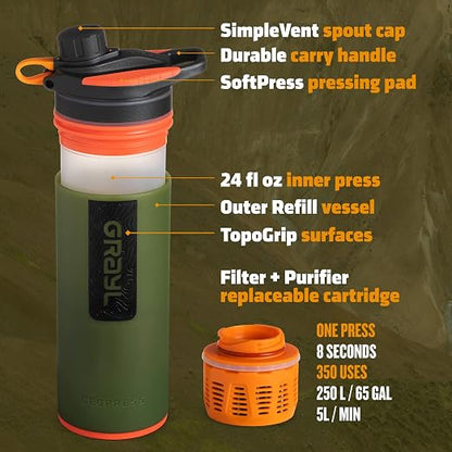 GRAYL GeoPress 24 oz Water Purifier Bottle - Image 3