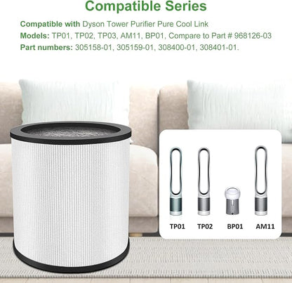 2 Pack Upgraded TP01 TP02 Replacement Filter Compatible - Image 2