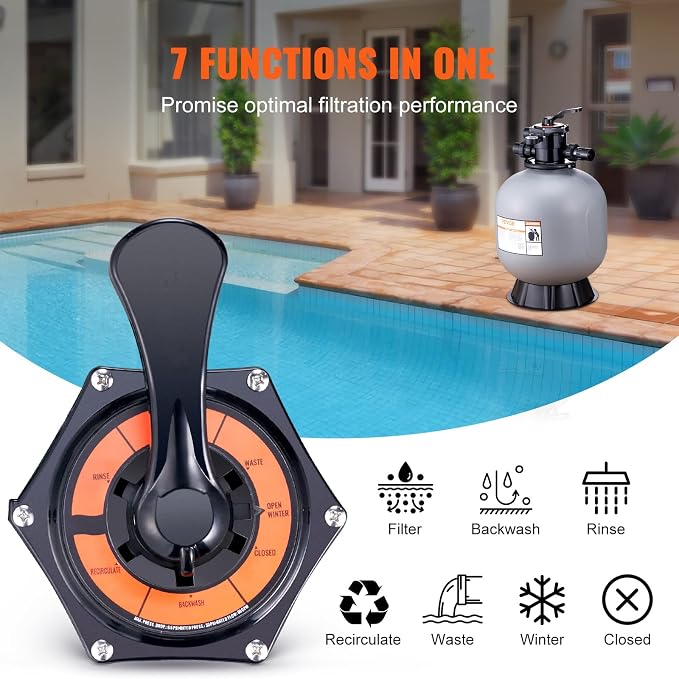 VEVOR 22 Inch Sand Filter, Above Inground Swimming Pool Sand System - Image 4