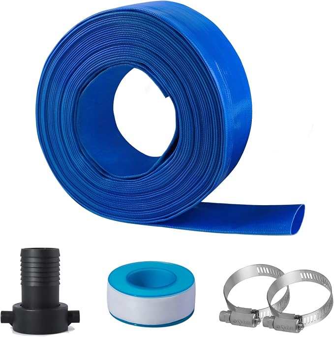 Eastrans 1 1/2 in x 100 ft Pool Backwash Hose Kit by EASTRANS