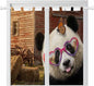 Farm Panda Bathroom Curtains 63 Inch Length, Window Curtains Tab Top, Farmhouse by Unknown