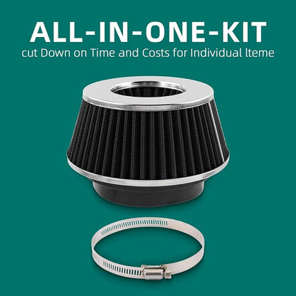 AUTOKAY Universal Clamp-On Air Filter Round Reverse Tapered Washable Filter 3 - Image 6