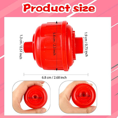 12 Pcs Disposable Mini Air Water Filters Red Air Line Filter Paint Gun Filter - Image 2