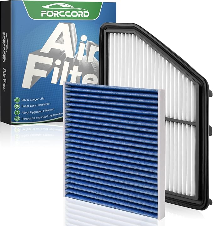 Cabin & Engine Air Filter Combo Fit by Forccord