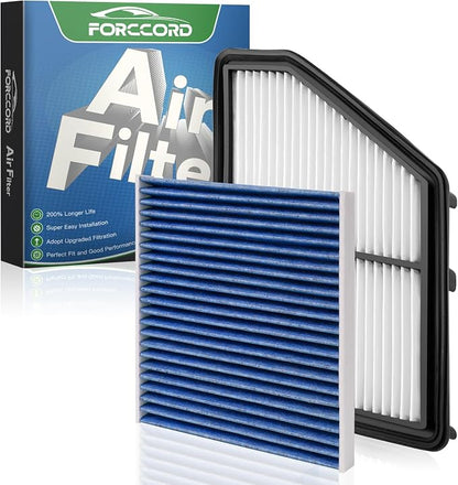 Cabin & Engine Air Filter Combo Fit by Forccord