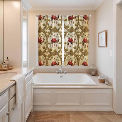 2 Panel Kitchen Cafe Curtains, Window Decor Tier Curtains - Image 3