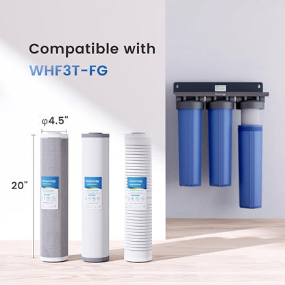 Waterdrop Whole House Water Filter, Carbon Filter, Replacement for, Any 20" x - Image 2