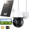 YOTON 4G LTE Solar Outdoor Security Camera Wireless, No WiFi Home Security Camera with 2K Color Night Vision, PIR Motion Detection, 2-Way Audio, IP65, Includes 32GB TF & Built-in SIM Card, US Only